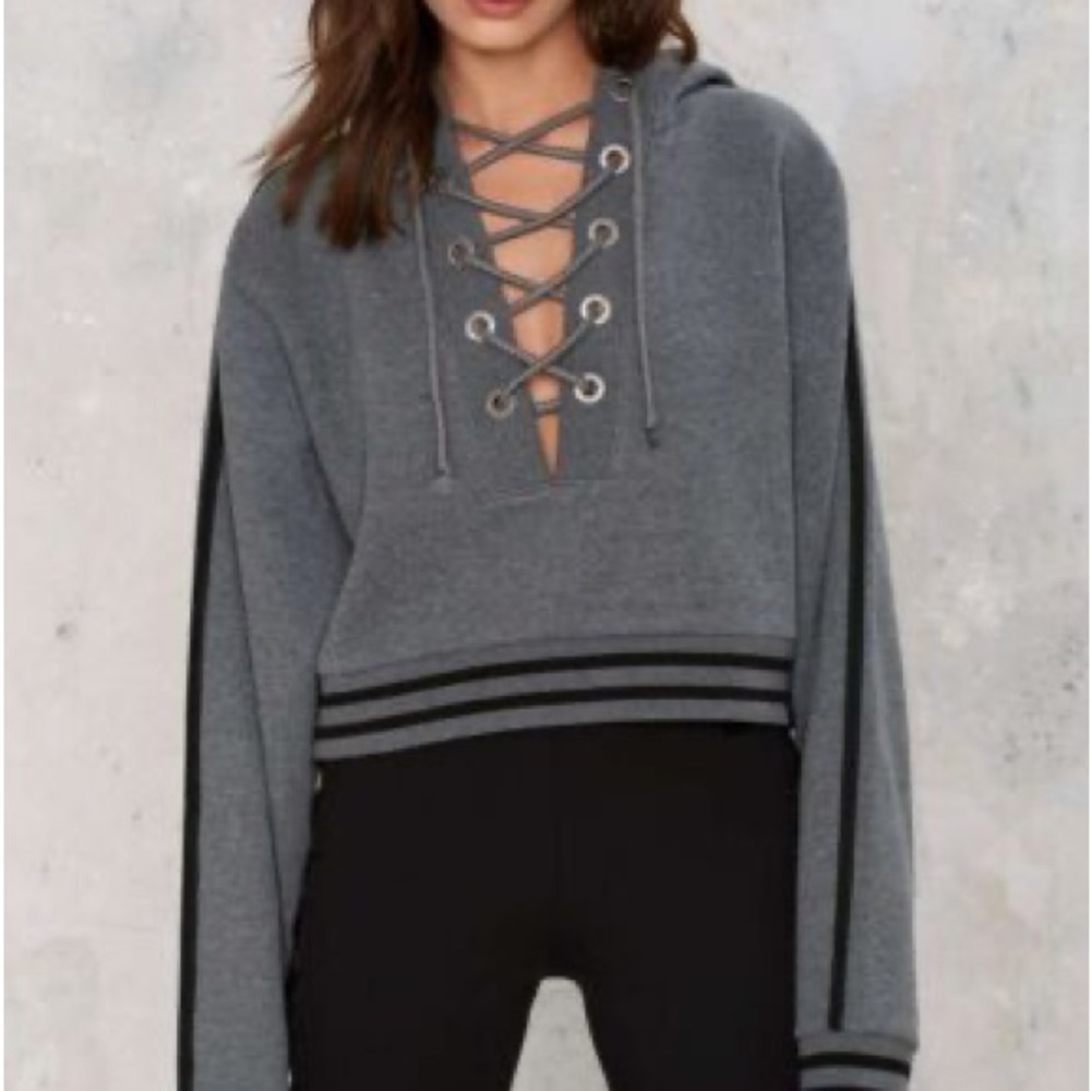 Puma x Fenty Rhianna Lace Front Hoodie Sweater Medium